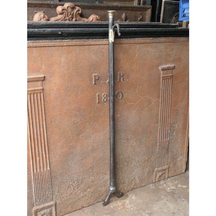 Large Blow Poker made of Wrought iron, Brass 