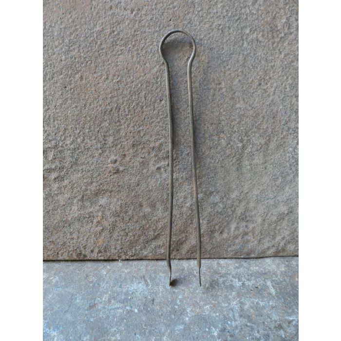 Small French Fireplace Tongs made of Wrought iron 