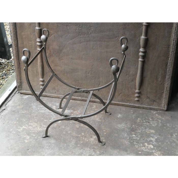 Antique Log Holder made of Wrought iron 