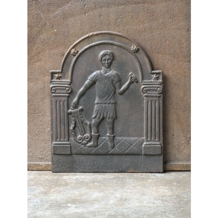 Apollo with Lyre Fireback made of Cast iron 