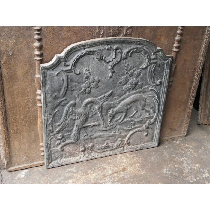 The Fox and the Stork Fireback made of Cast iron 