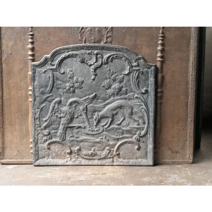 The Fox and the Stork Fireback made of Cast iron 