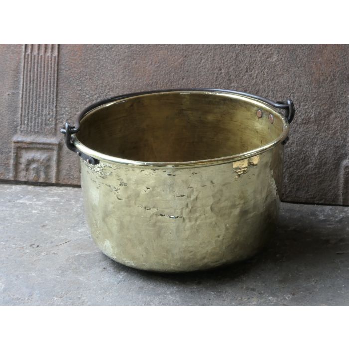 Polished Brass Firewood Basket made of Wrought iron, Polished brass 