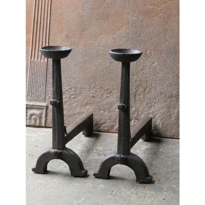 Gothic Style Andirons made of Cast iron 