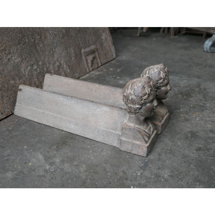 Bacchant(e) Andirons made of Cast iron 