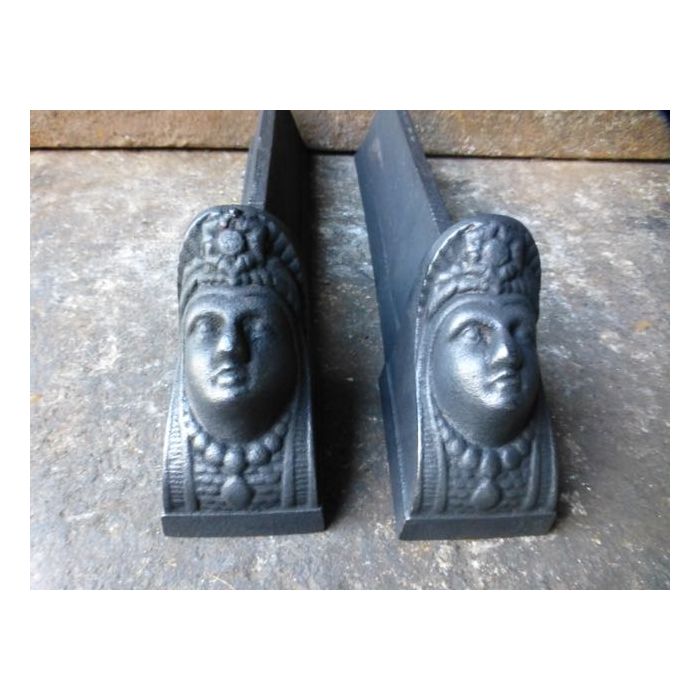 Neoclassical Style Andirons made of Cast iron 