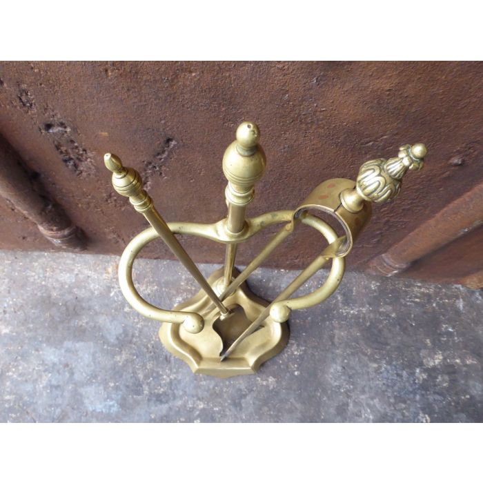 Bouhon Frères Fireplace Tools made of Brass, Copper 