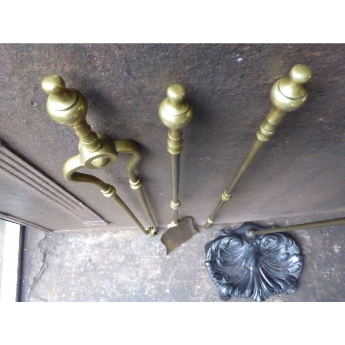 English Fire Tools made of Cast iron, Brass 