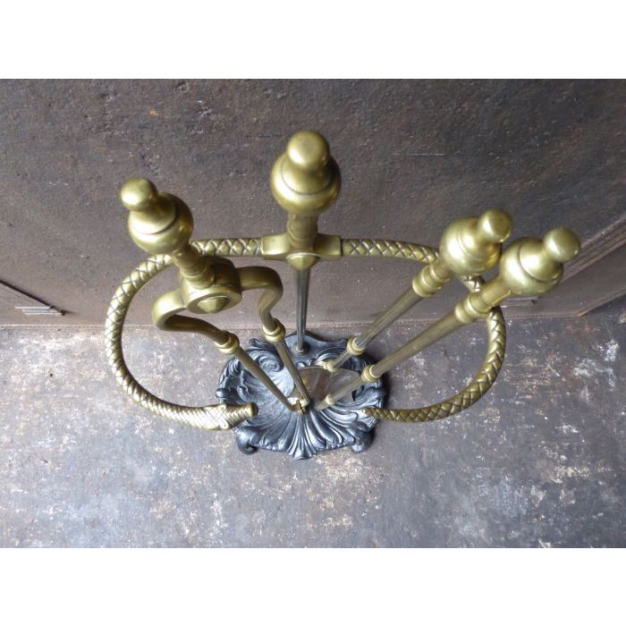 English Fire Tools made of Cast iron, Brass 