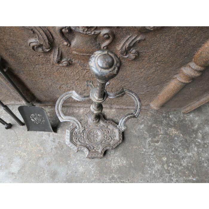 Victorian Fireplace Tool Set made of Cast iron, Wrought iron, Brass 