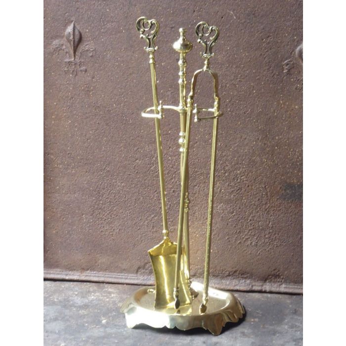 Bouhon Frères Fireplace Tools made of Polished brass 