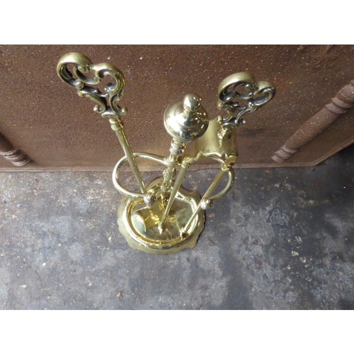Bouhon Frères Fireplace Tools made of Polished brass 