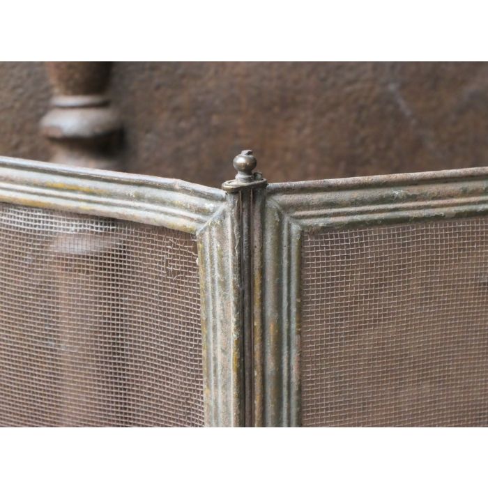 Napoleon III Fireplace Screen made of Iron mesh, Iron 