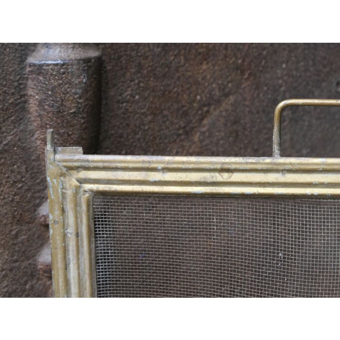 Napoleon III Fireplace Screen made of Brass, Iron mesh, Iron 