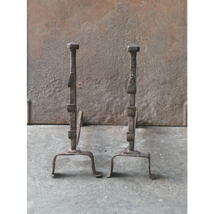 Neoclassical Fireplace Andiron made of Wrought iron 