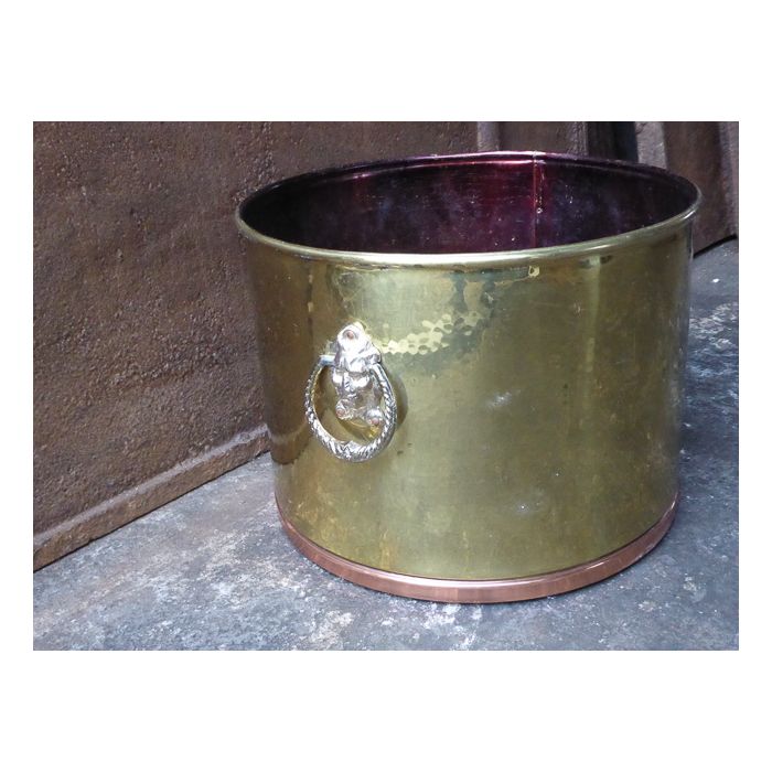 Brass Firewood Holder made of Polished brass, Polished copper 