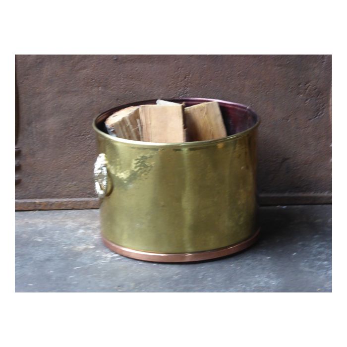 Brass Firewood Holder made of Polished brass, Polished copper 