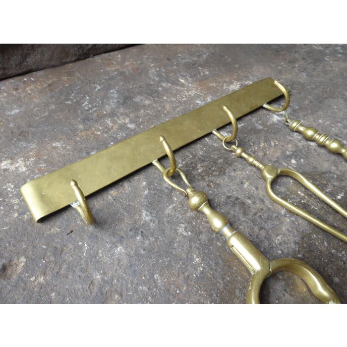 Antique Dutch Fire Tools made of Polished brass 