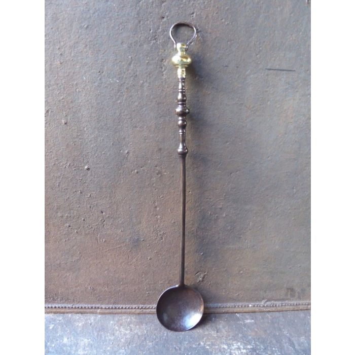 Antique Ladle made of Wrought iron, Polished brass 