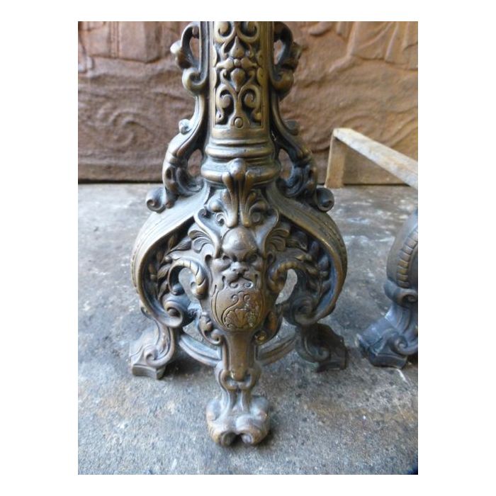 Louis XIV Style Andirons made of Cast iron 