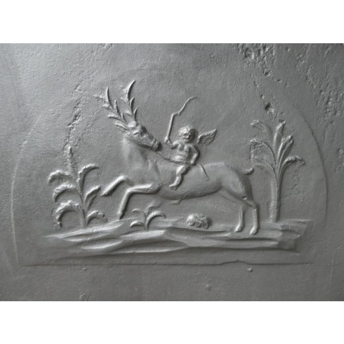 Deer with Cupid Fireback made of Cast iron 