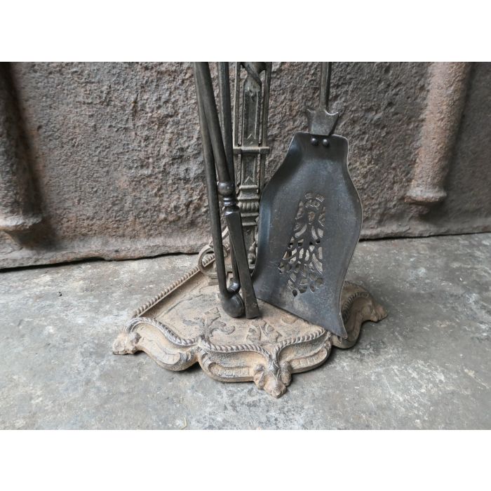 Victorian Fireplace Tool Set made of Wrought iron, Brass, Polished copper, Bronze 