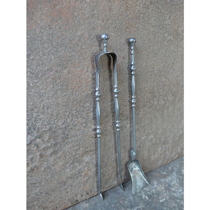 Victorian Fireplace Tool Set made of Polished steel 