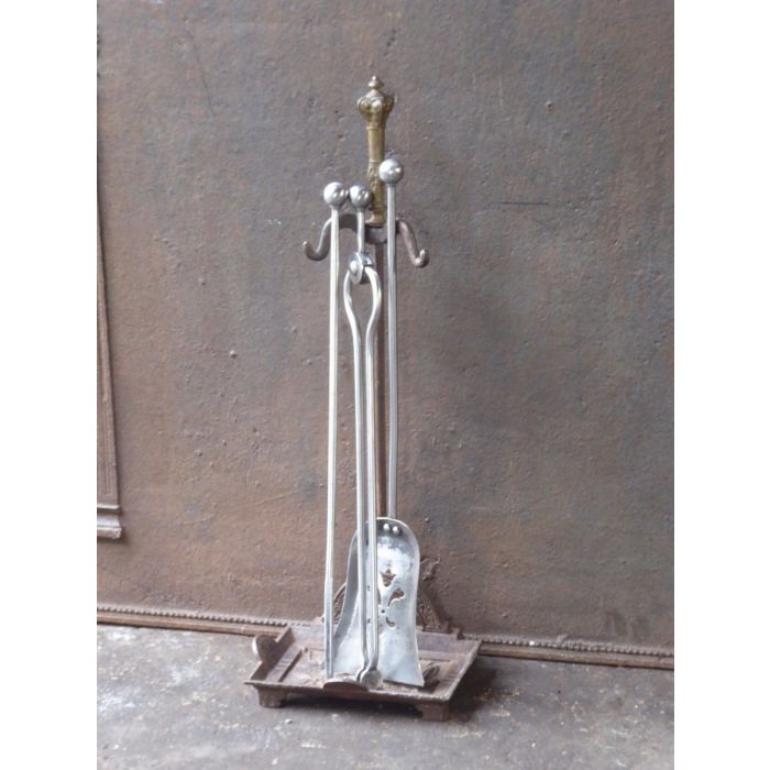 Polished Steel Fire Irons made of Cast iron, Wrought iron, Polished steel 
