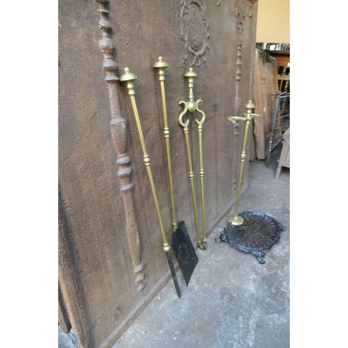 Victorian Companion Set made of Cast iron, Wrought iron, Brass 
