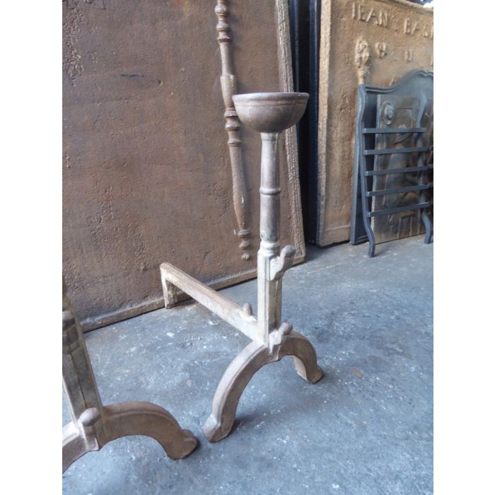Gothic Style Andirons made of Cast iron 