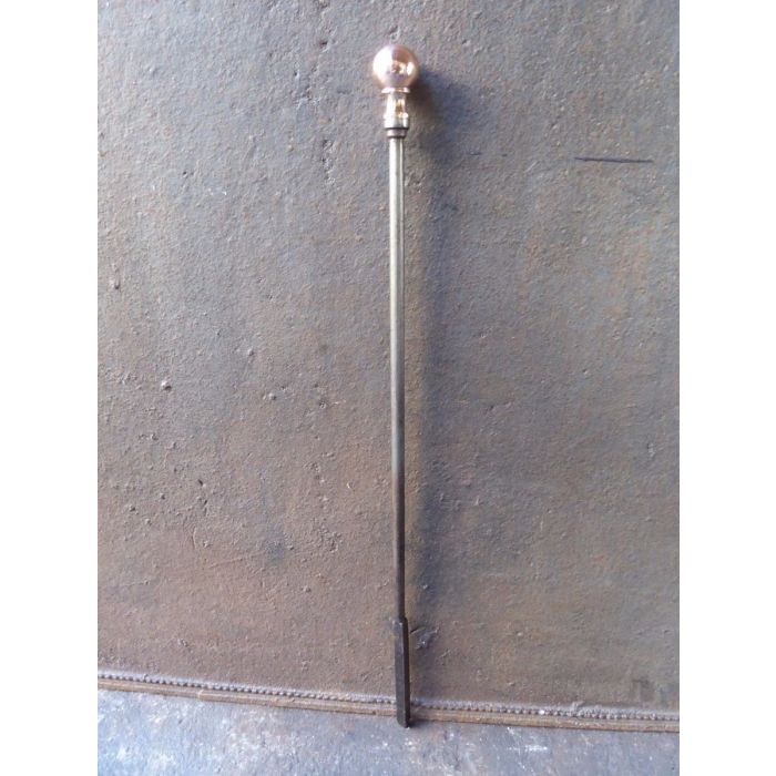 Victorian Fire Poker made of Polished steel, Polished copper 