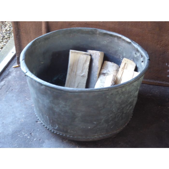 Antique Firewood Basket made of Copper 