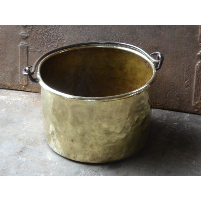 Polished Brass Firewood Basket made of Wrought iron, Polished brass 