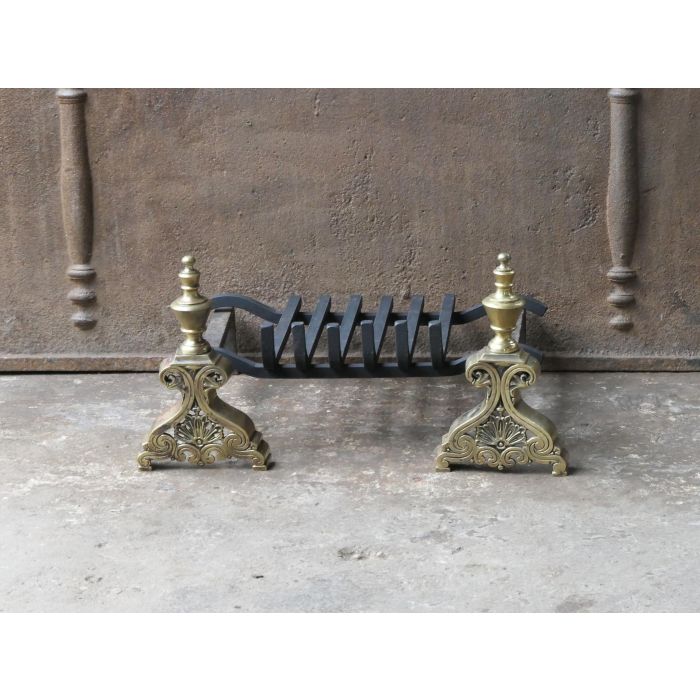 Victorian Grate for Fire made of Wrought iron, Brass 