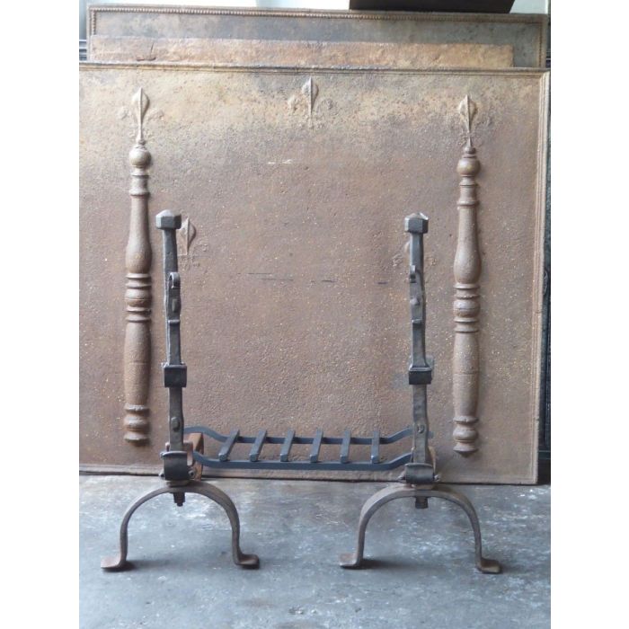 Antique Fireplace Andirons made of Wrought iron 