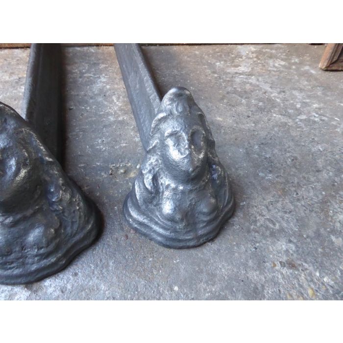 Louis XV Iron Andirons made of Cast iron 
