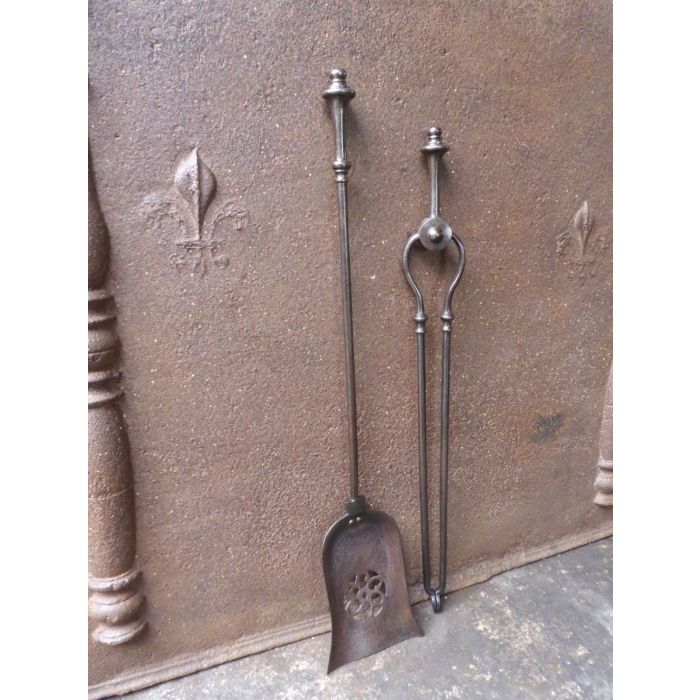 Victorian Fireplace Tool Set made of Wrought iron 