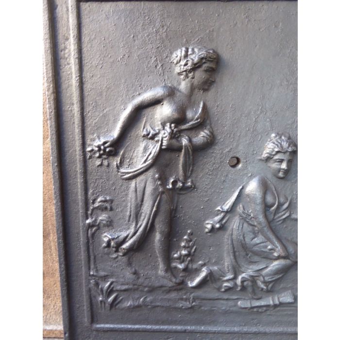 Diana Fireplace Back Plate made of Cast iron 