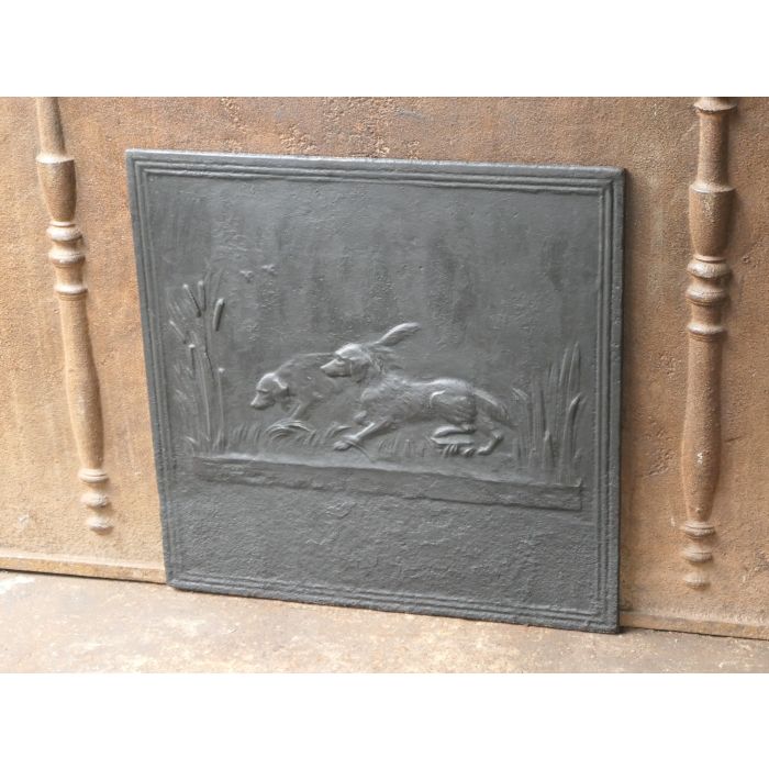 Dogs Fireback made of Cast iron 