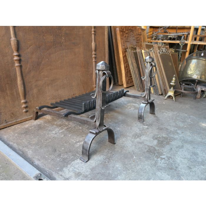Wrought Iron Fireplace Rack made of Polished steel 