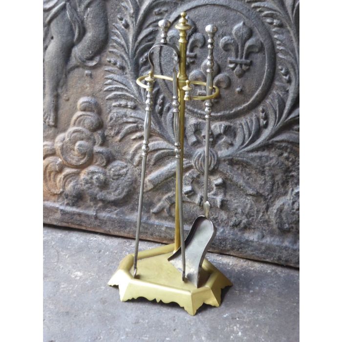 Grandry Fils Fire Tools made of Wrought iron, Brass 