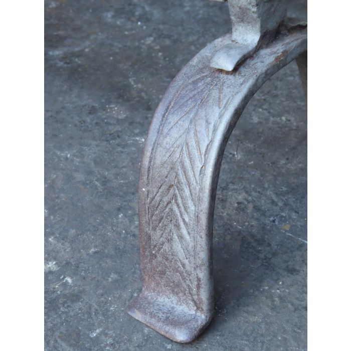 Louis XV Iron Andirons made of Wrought iron 
