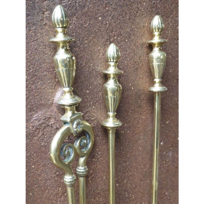 Brass Fireplace Tools made of Brass, Polished steel 