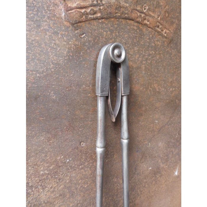 Art Deco Fire Tongs made of Wrought iron 