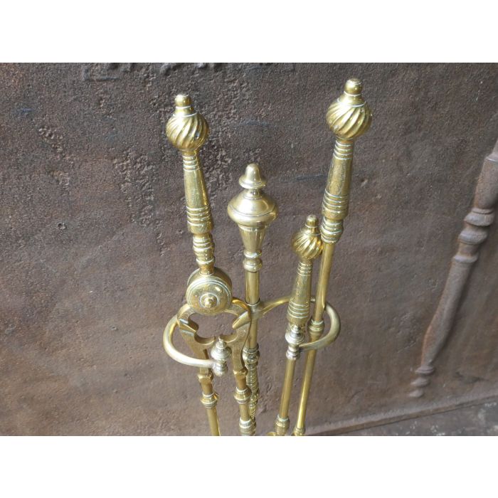 Brass Fireplace Tool Set made of Brass 