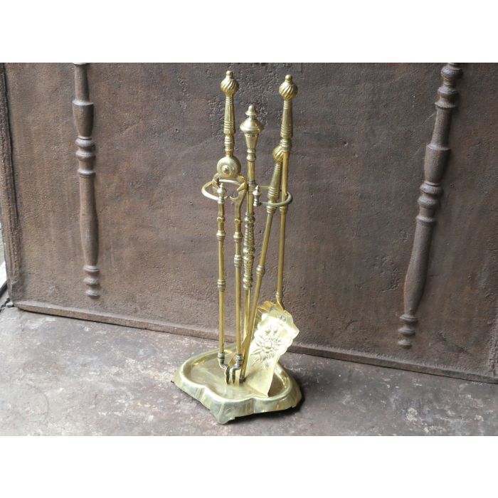 Brass Fireplace Tool Set made of Brass 