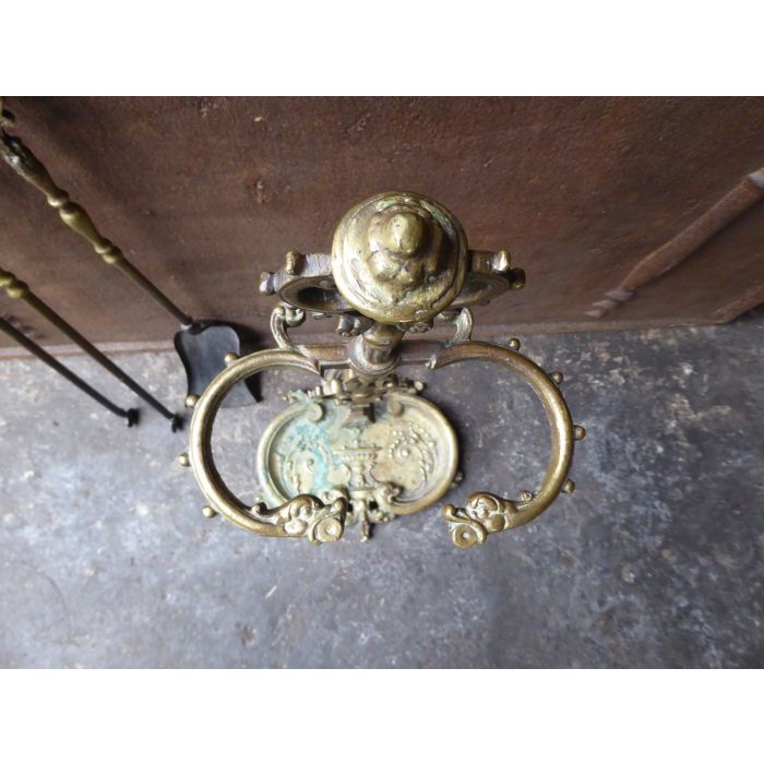 Art Nouveau Fire Tools made of Wrought iron, Brass, Bronze 