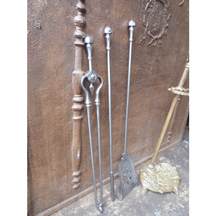 Victorian Companion Set made of Brass, Polished steel 