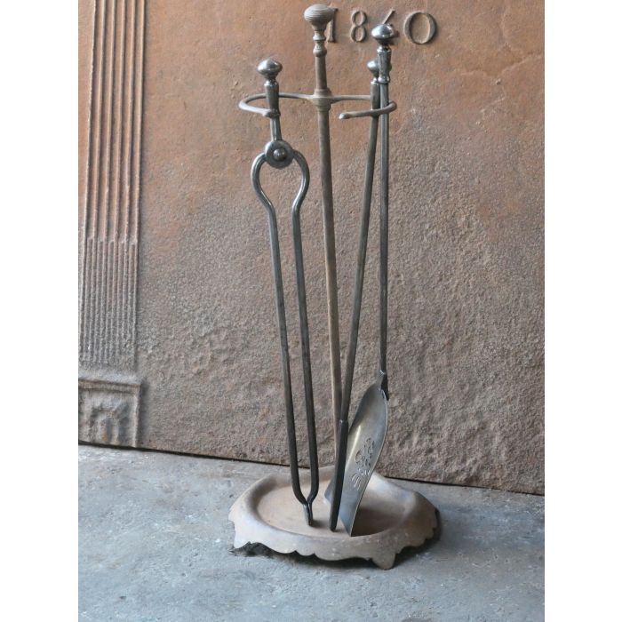 Antique Fireside Companion Set made of Wrought iron 