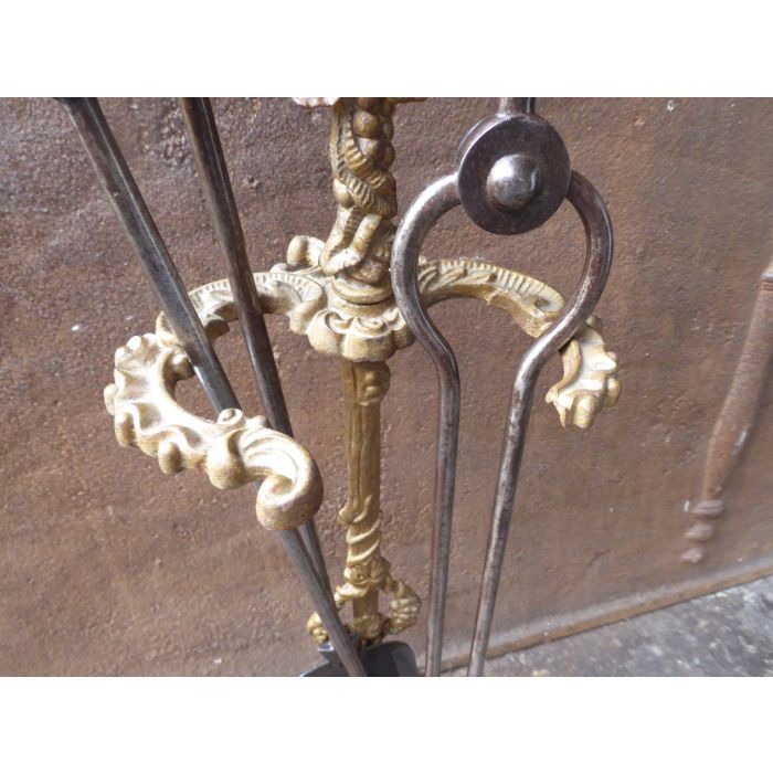 Victorian Companion Set made of Wrought iron, Brass 
